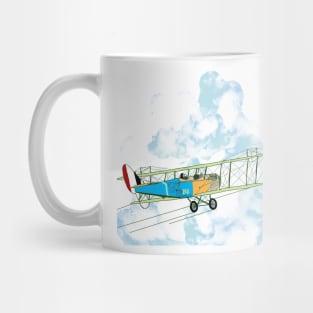 Old Airplane in the blue sky Mug